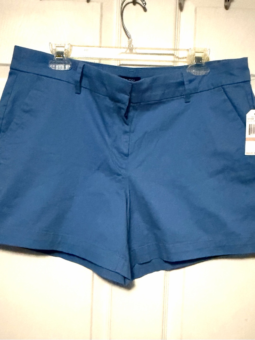 Nautica Women’s Blue Cotton Blend Casual Shorts